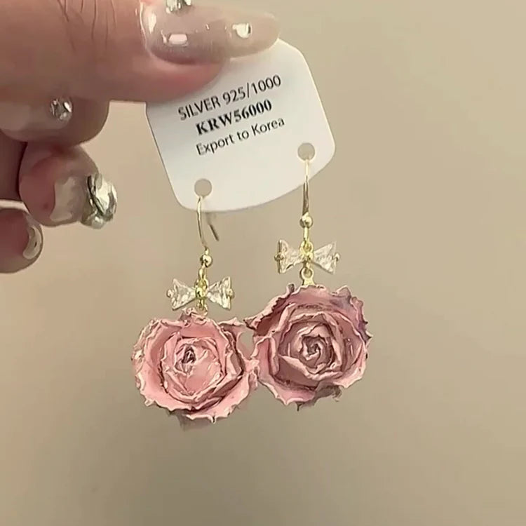 Keylee Lychee Rose Earrings