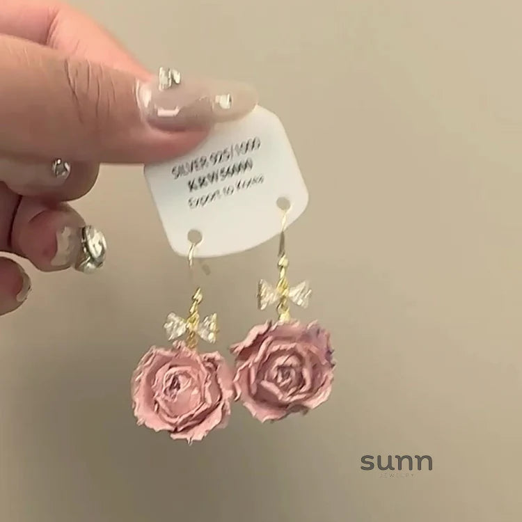 Keylee Lychee Rose Earrings