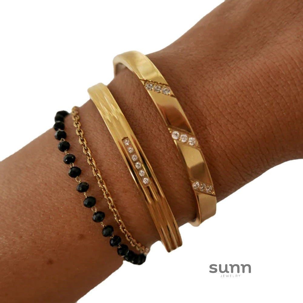 Keylee Zircon Open Cuff [THOU73B8]