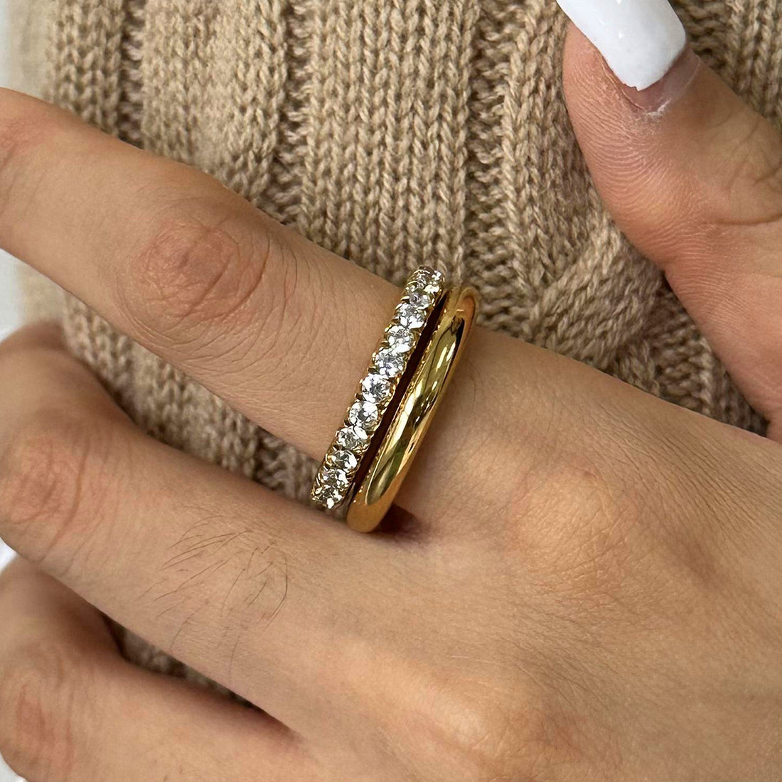 Keyonna Stacked Geometric Rings [SAO9I7E0]