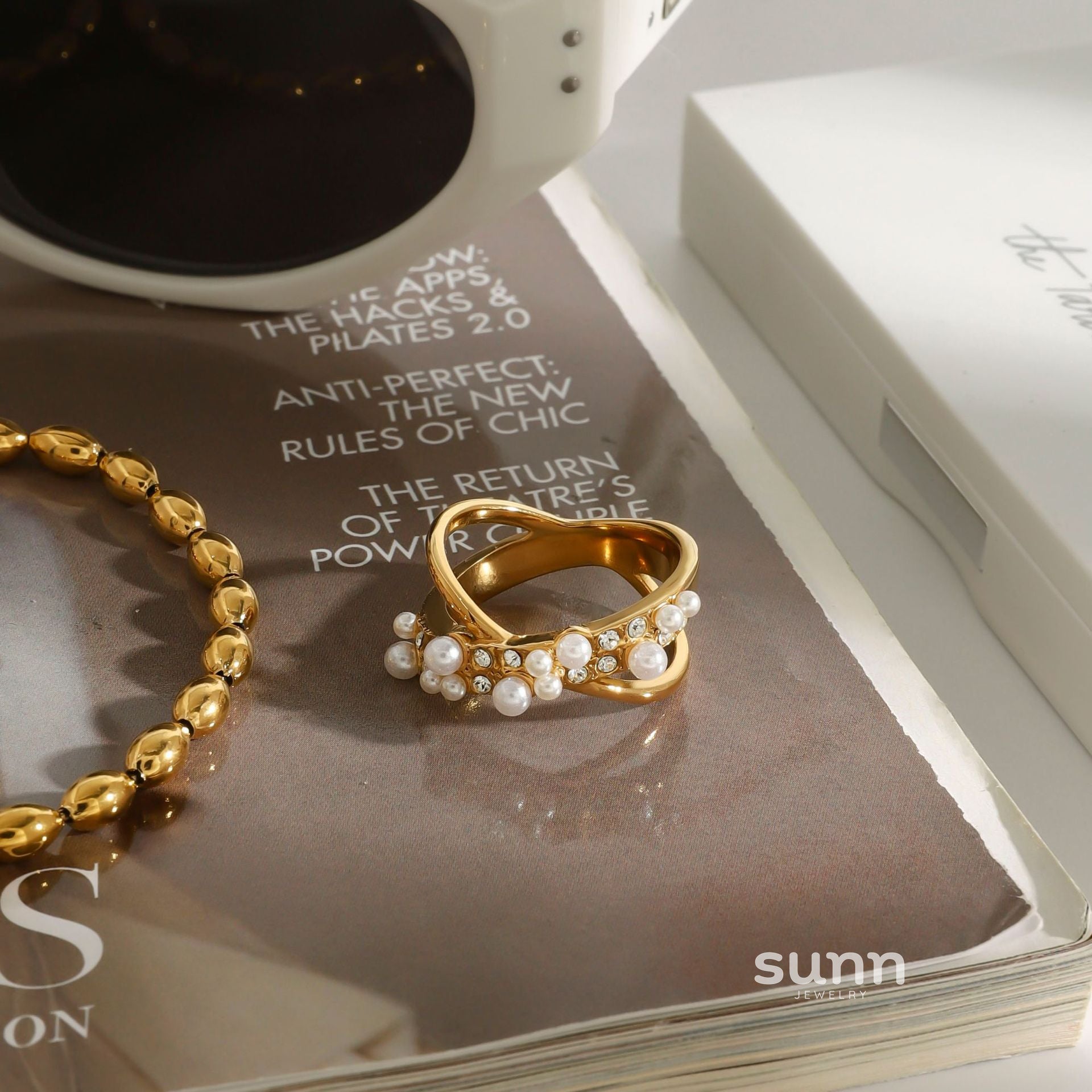 Khalessi Pearl Geo Ring [04AEH40M]