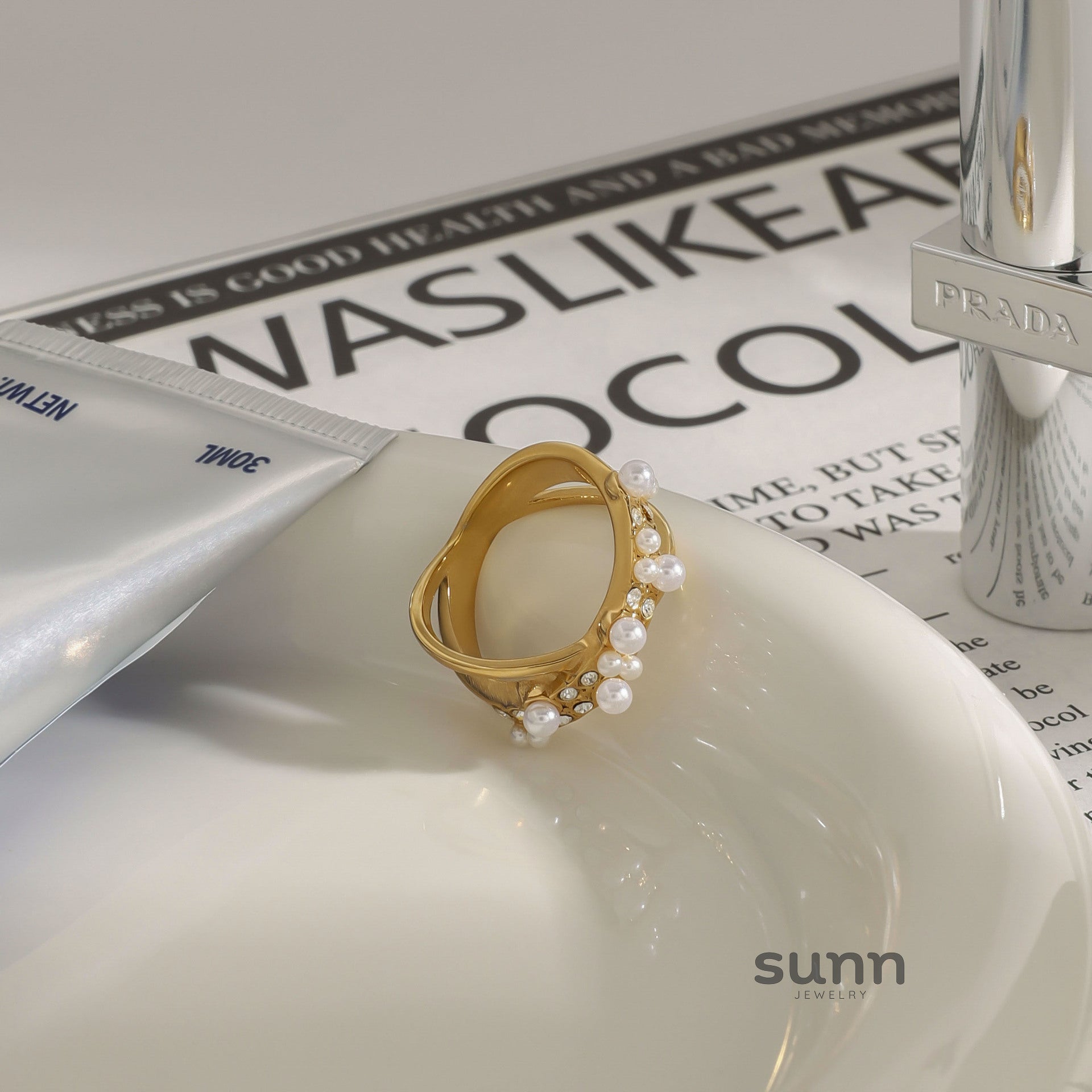 Khalessi Pearl Geo Ring [1I5IL0WA]