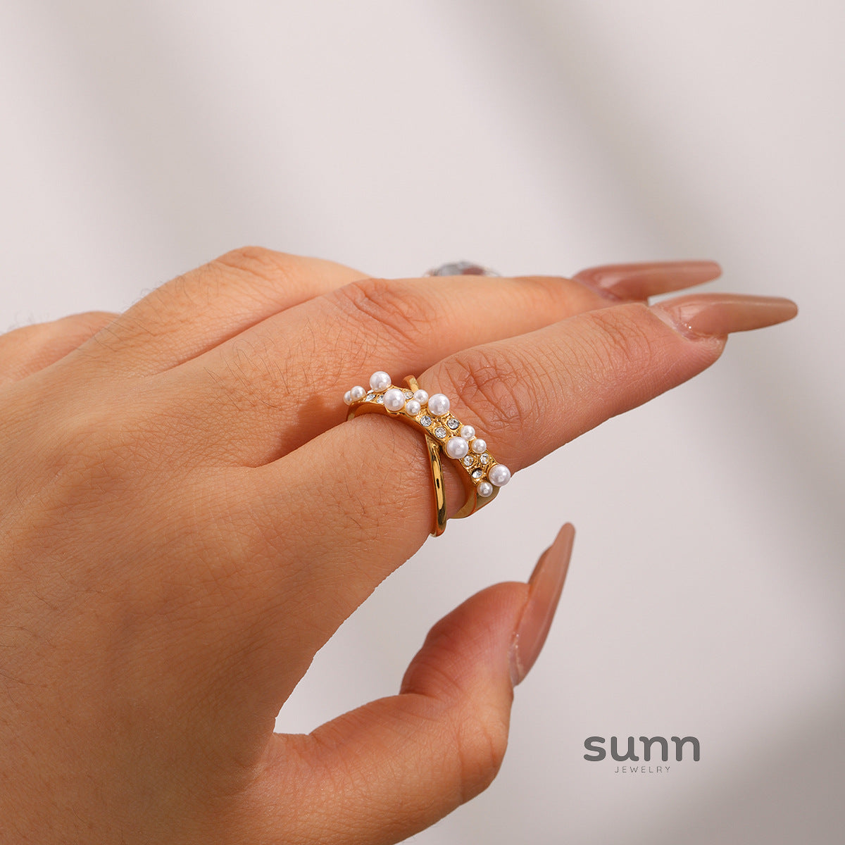 Khalessi Pearl Geo Ring [6PSLO30T]