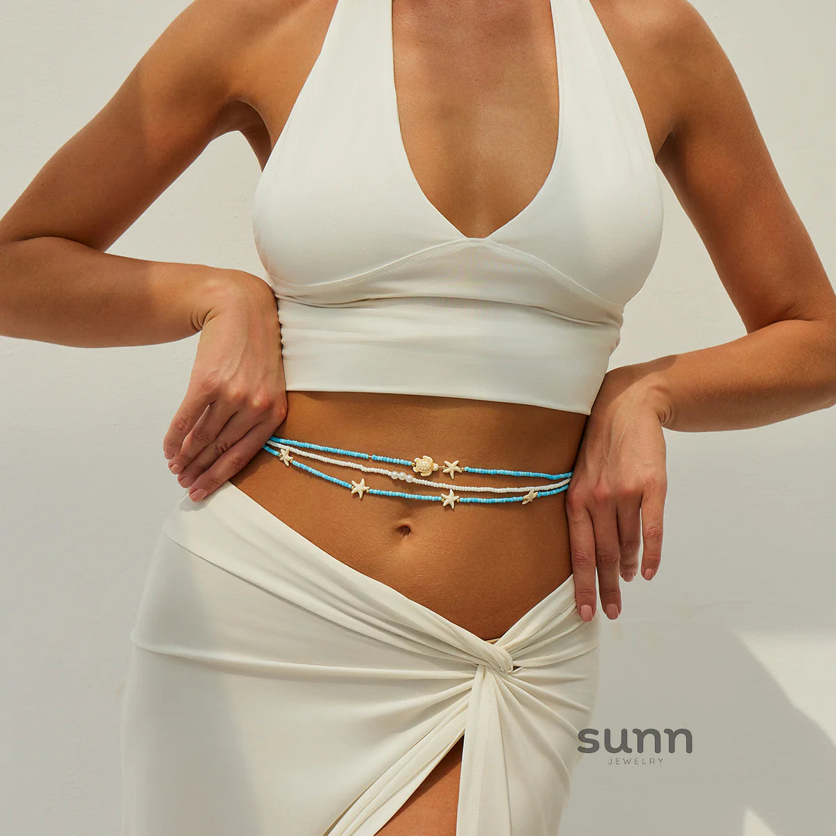 Khalessi Starfish Beaded Waist Chain Set
