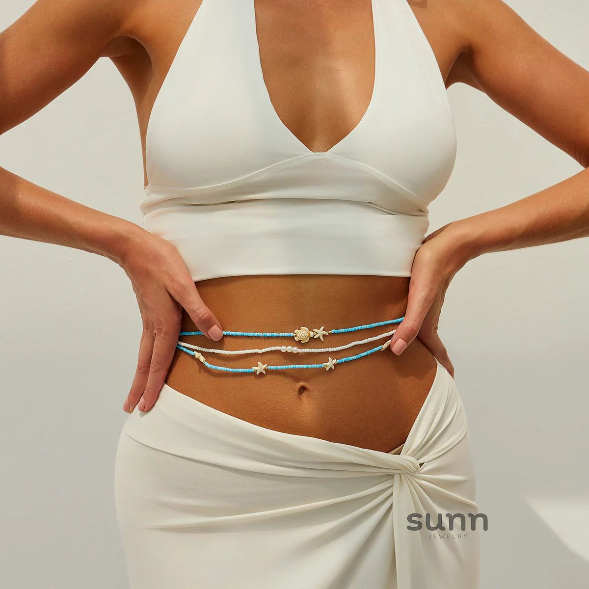 Khalessi Starfish Beaded Waist Chain Set