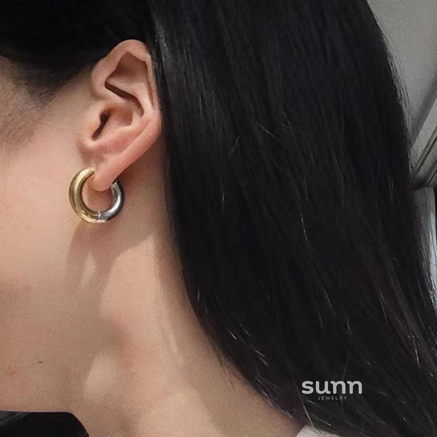 Khalia 18k Gold Plated Geometric Earrings [VXFKL3V5]