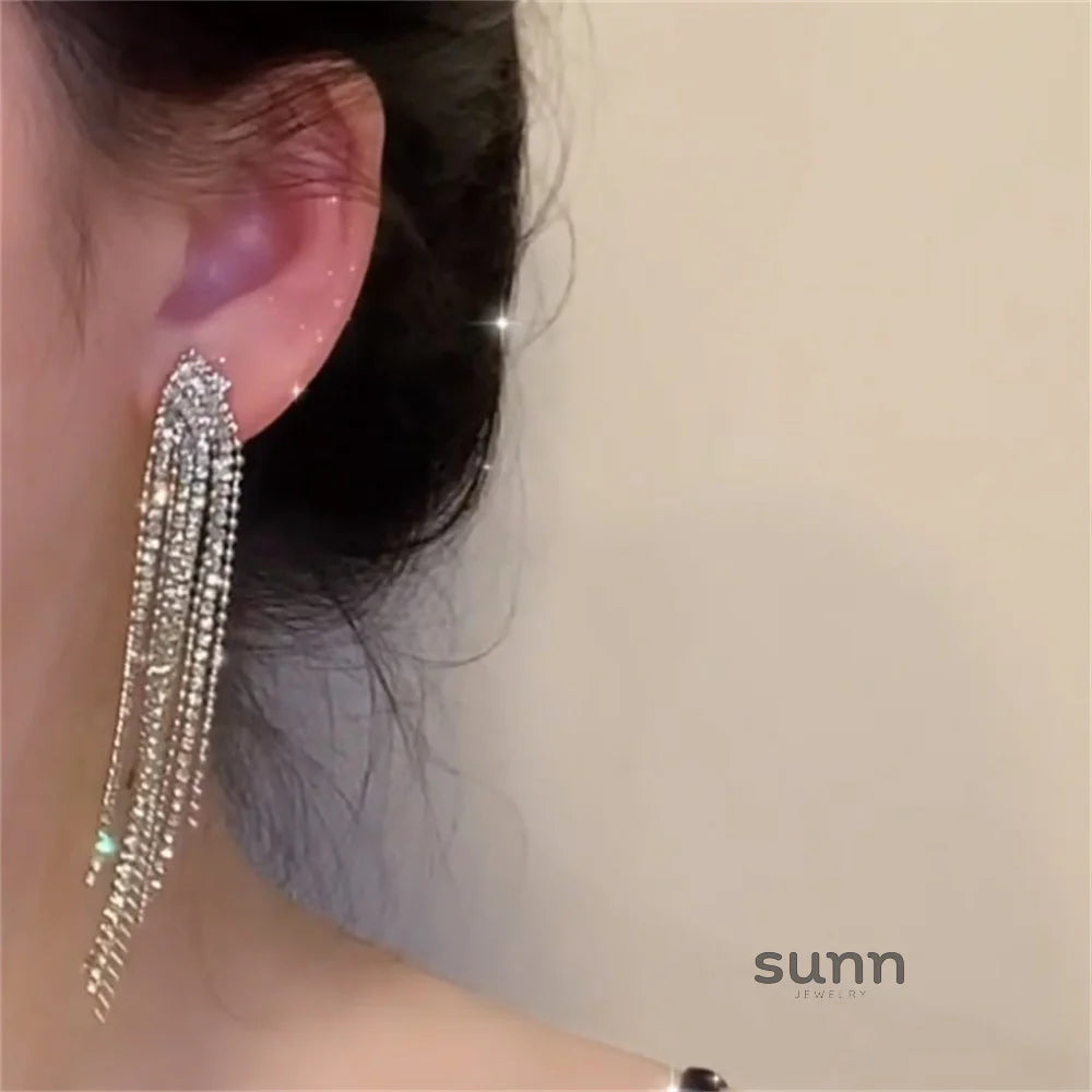 Khalia Sparkling Tassel Earrings