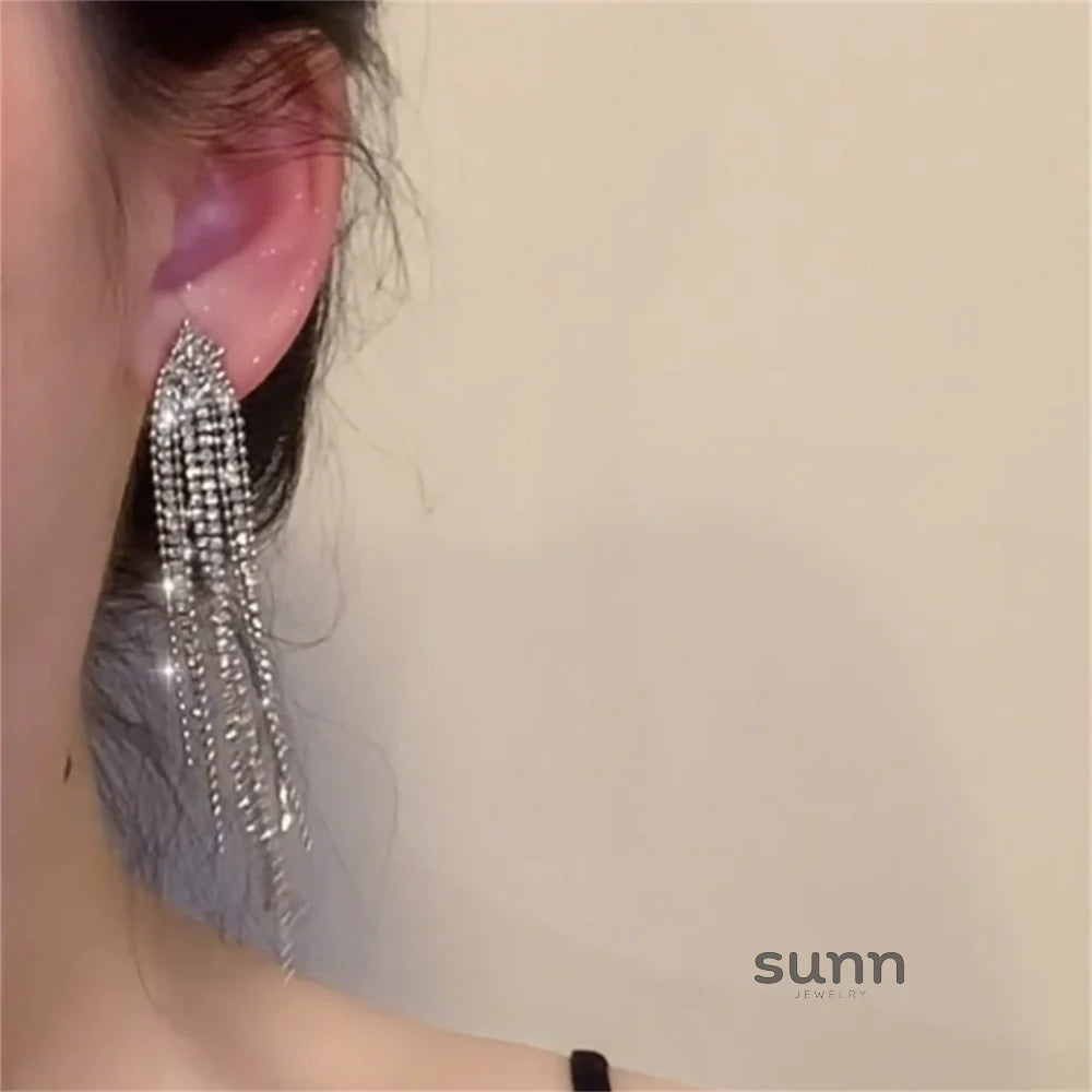 Khalia Sparkling Tassel Earrings