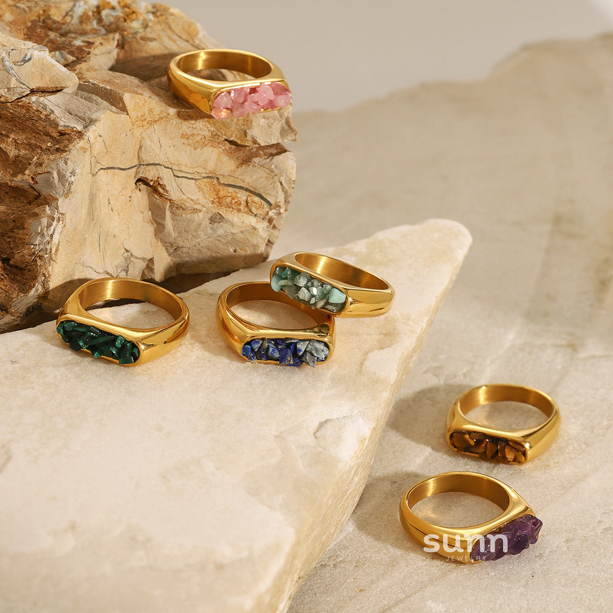 Khaliya Chunky Natural Ring [AJV4A4XM]