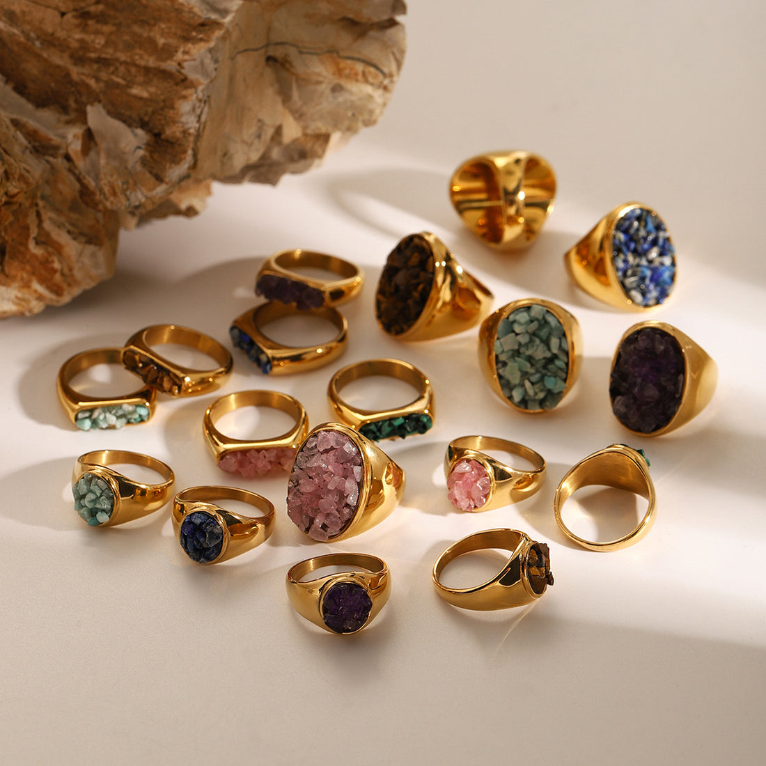 Khaliya Chunky Natural Ring [5ZLTWKEO]