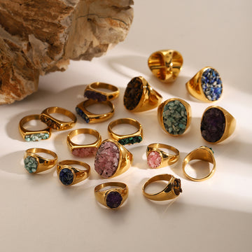 Khaliya Chunky Natural Ring [5ZLTWKEO]