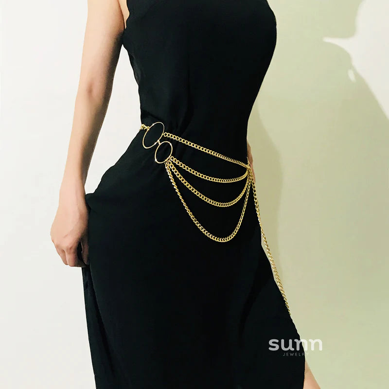 Khaliya Layered Tassel Body Chain