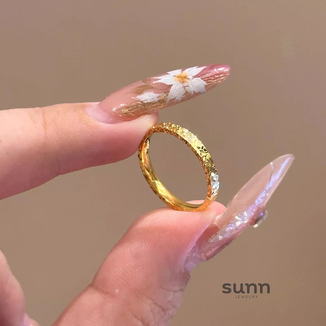 Khaliyah Luxe Faceted Gold Ring