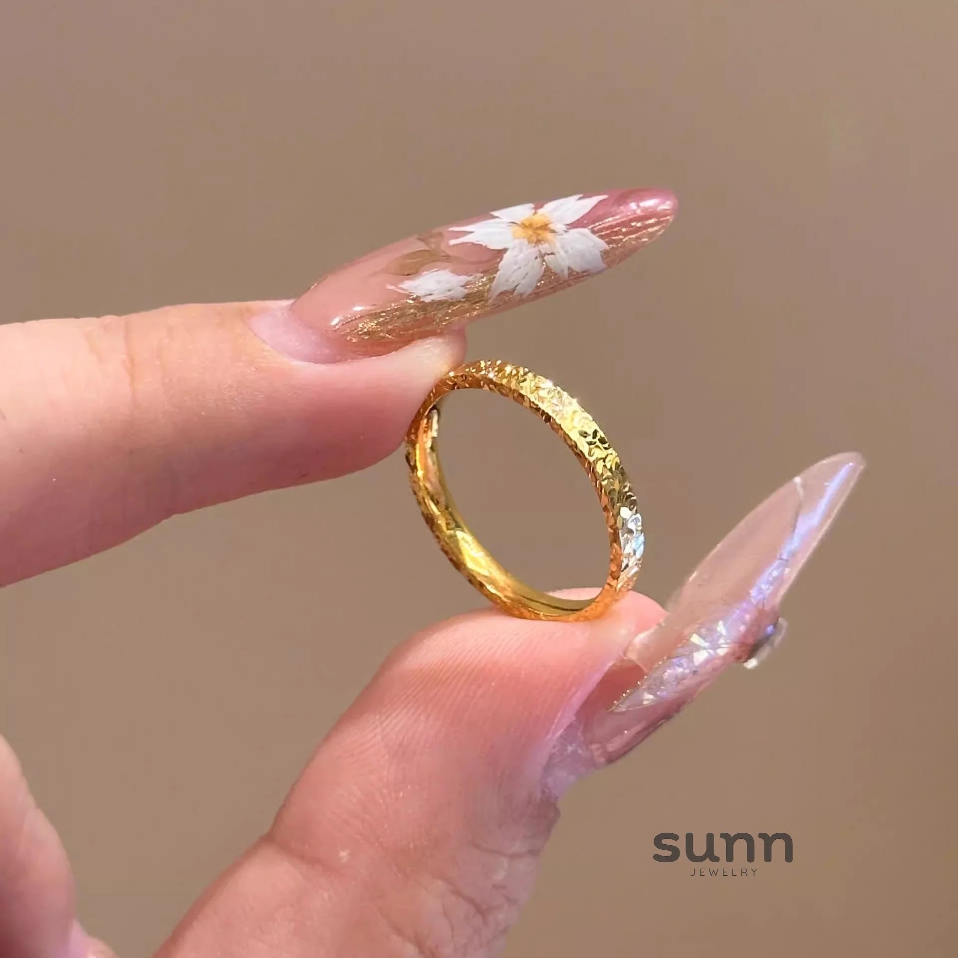 Khaliyah Luxe Faceted Gold Ring