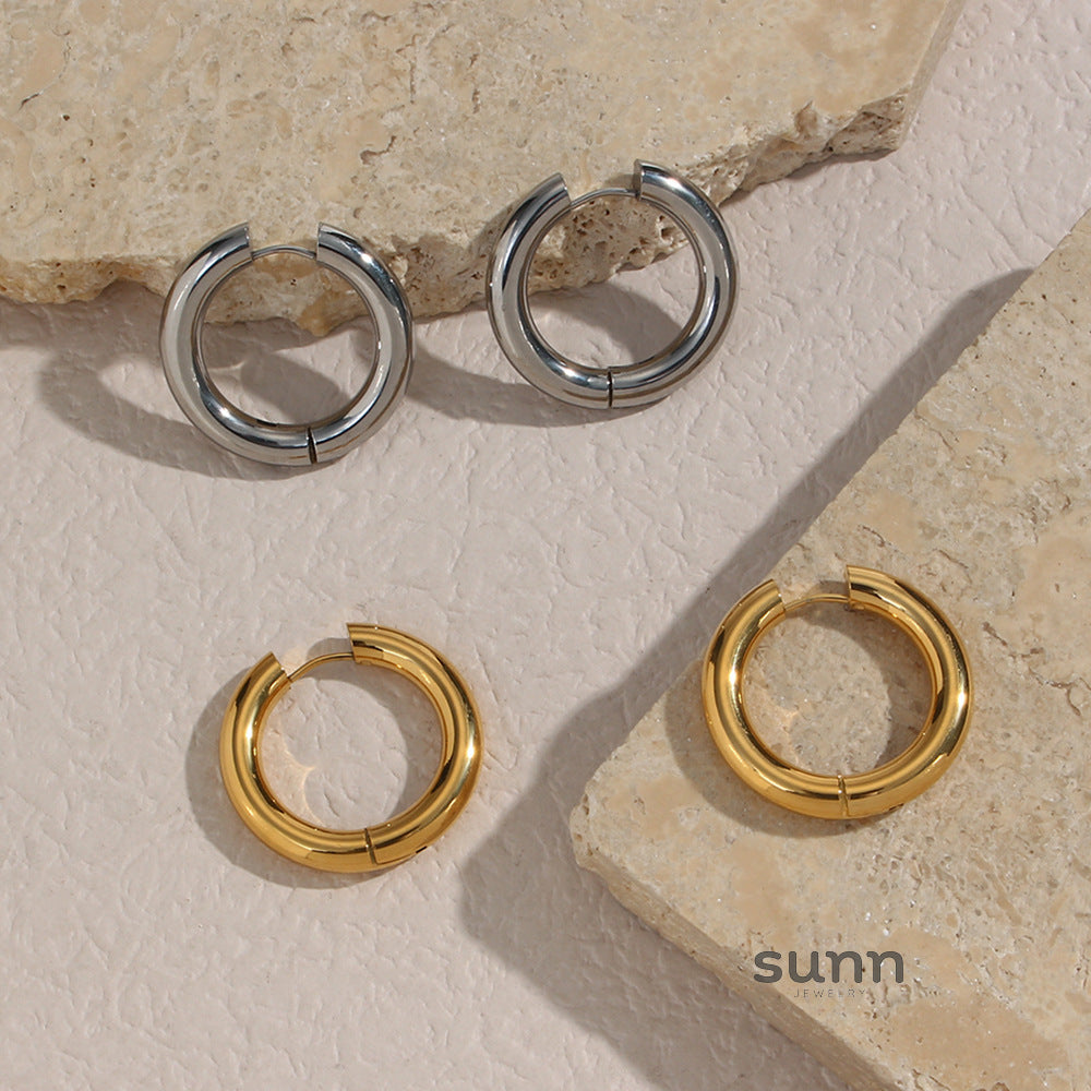 Khaliyah Thick Hoop Earrings [RPGY6EIJ]