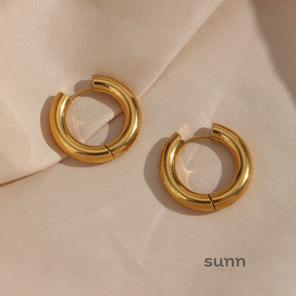 Khaliyah Thick Hoop Earrings [LHQKX5CW]