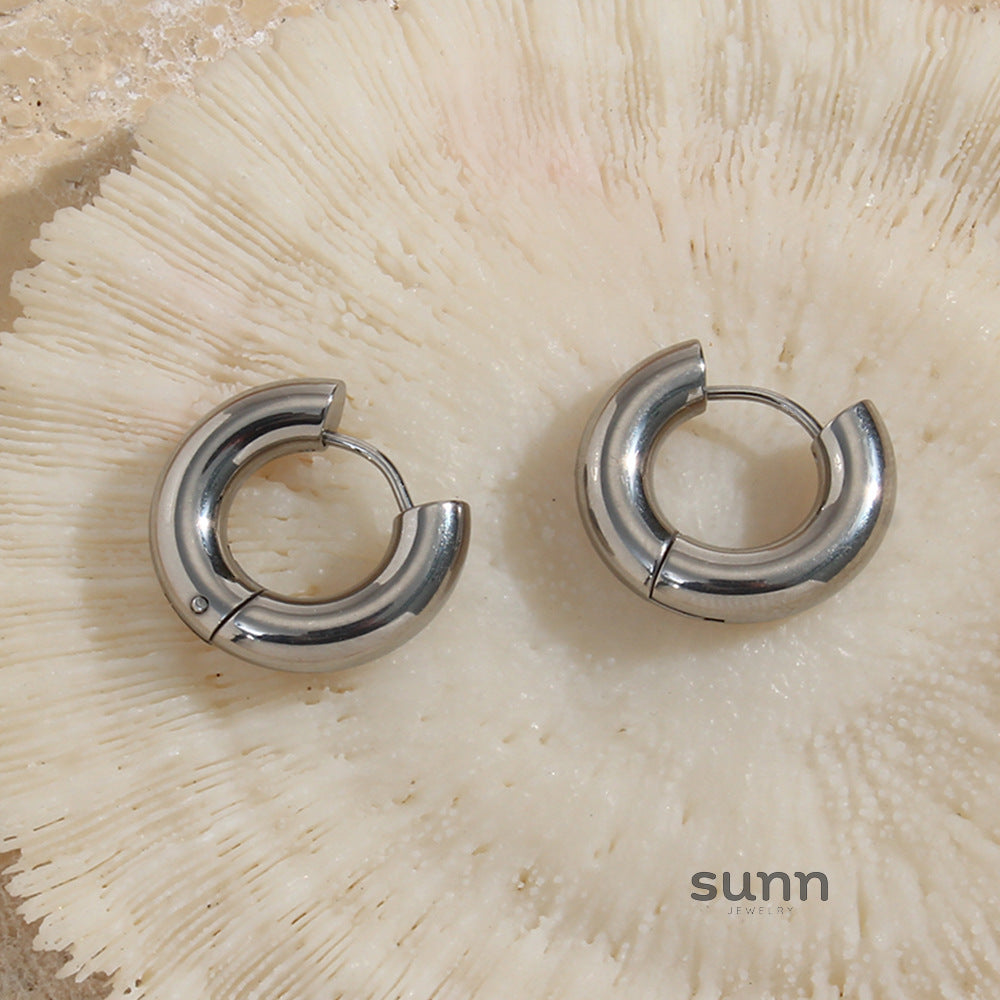 Khaliyah Thick Hoop Earrings [8DTXPSGM]