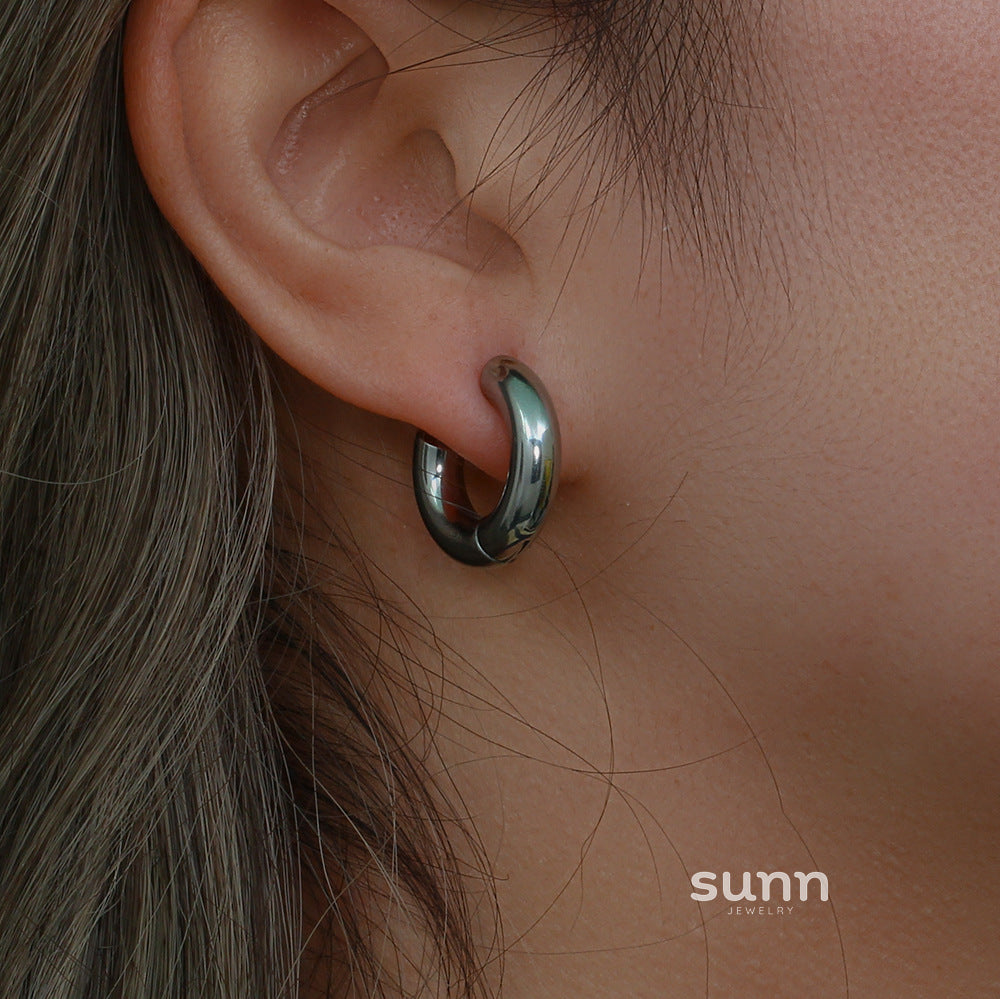 Khaliyah Thick Hoop Earrings [2DRYUP6N]