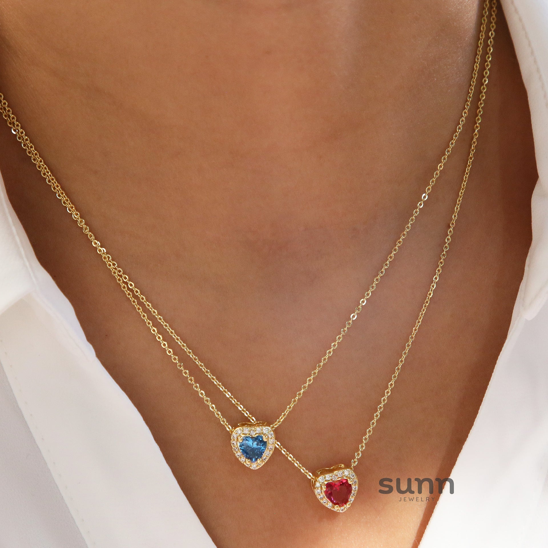 Khylie Heart Birthstone Necklace [7XIDKL8Q]