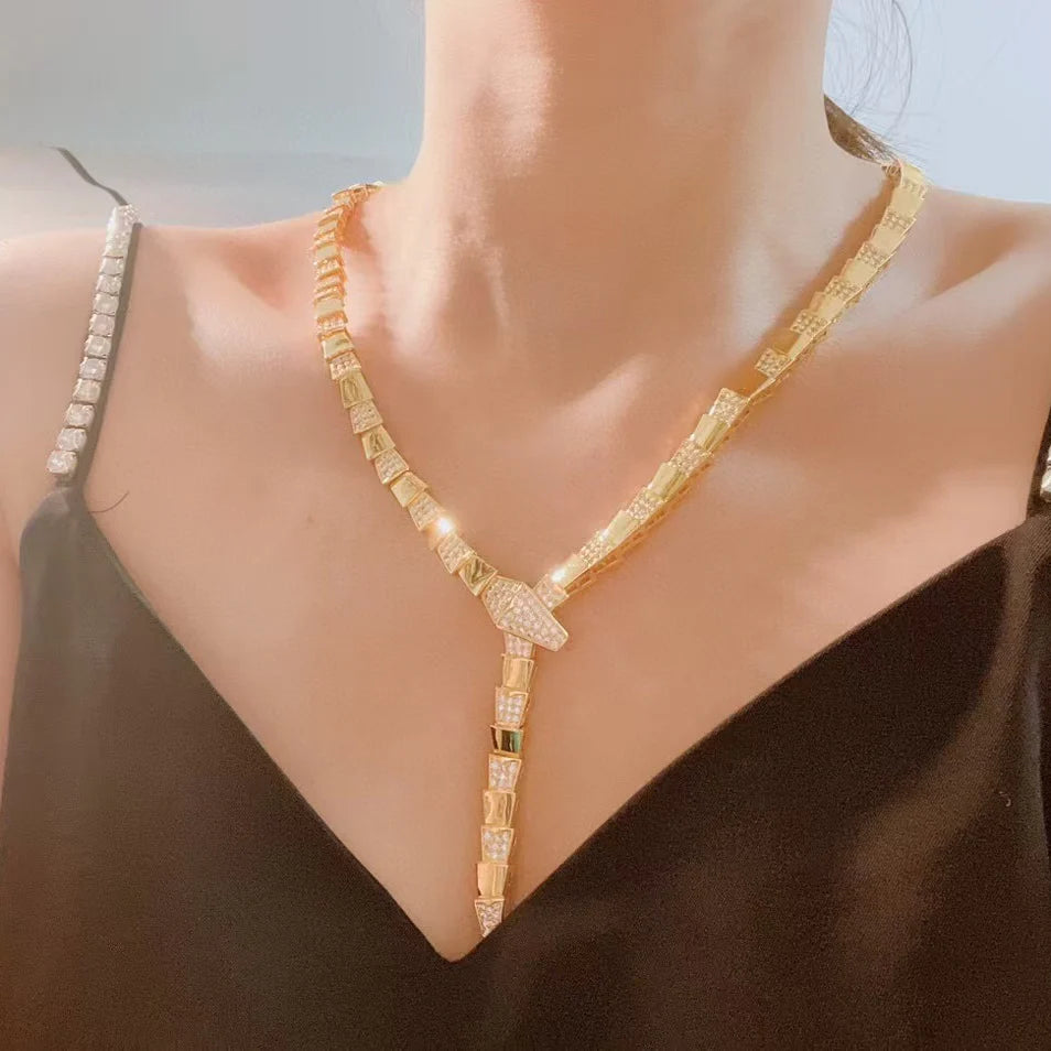 Kiera Serpent Diamond Necklace