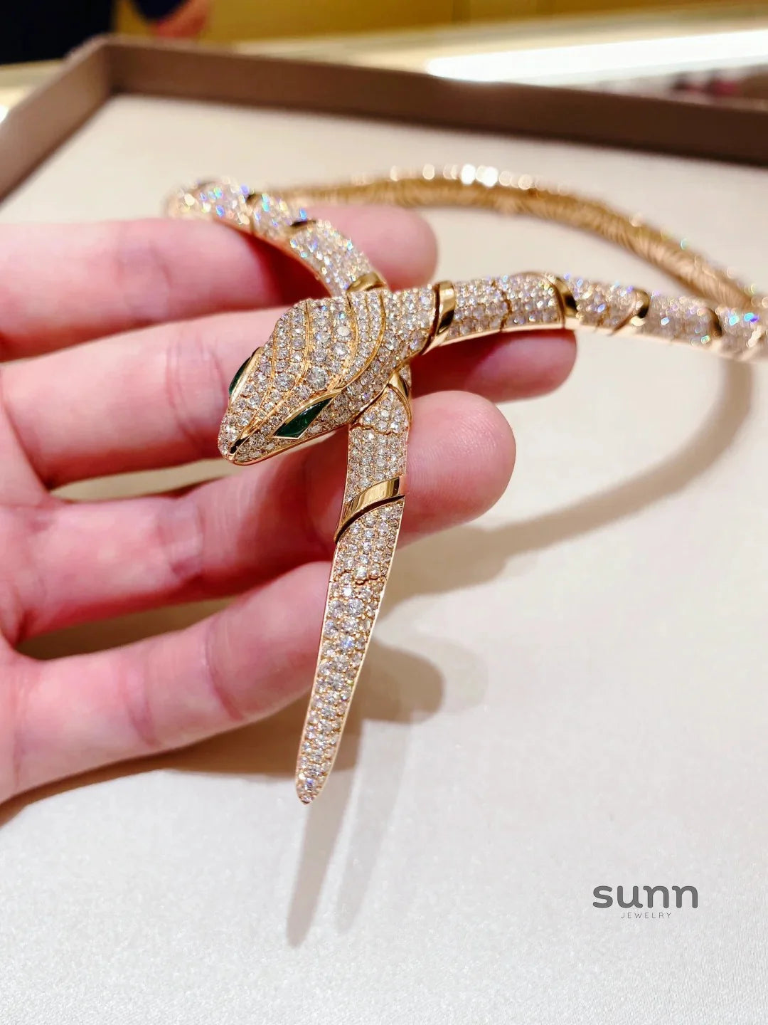 Kiera Serpent Diamond Necklace