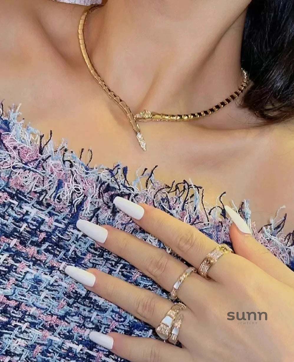 Kiera Serpent Diamond Necklace