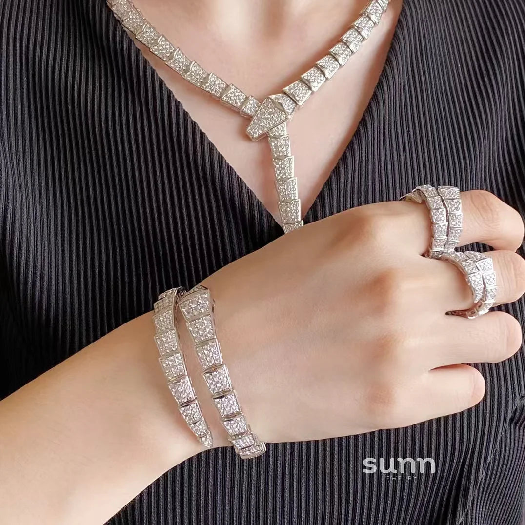Kiera Serpent Diamond Necklace