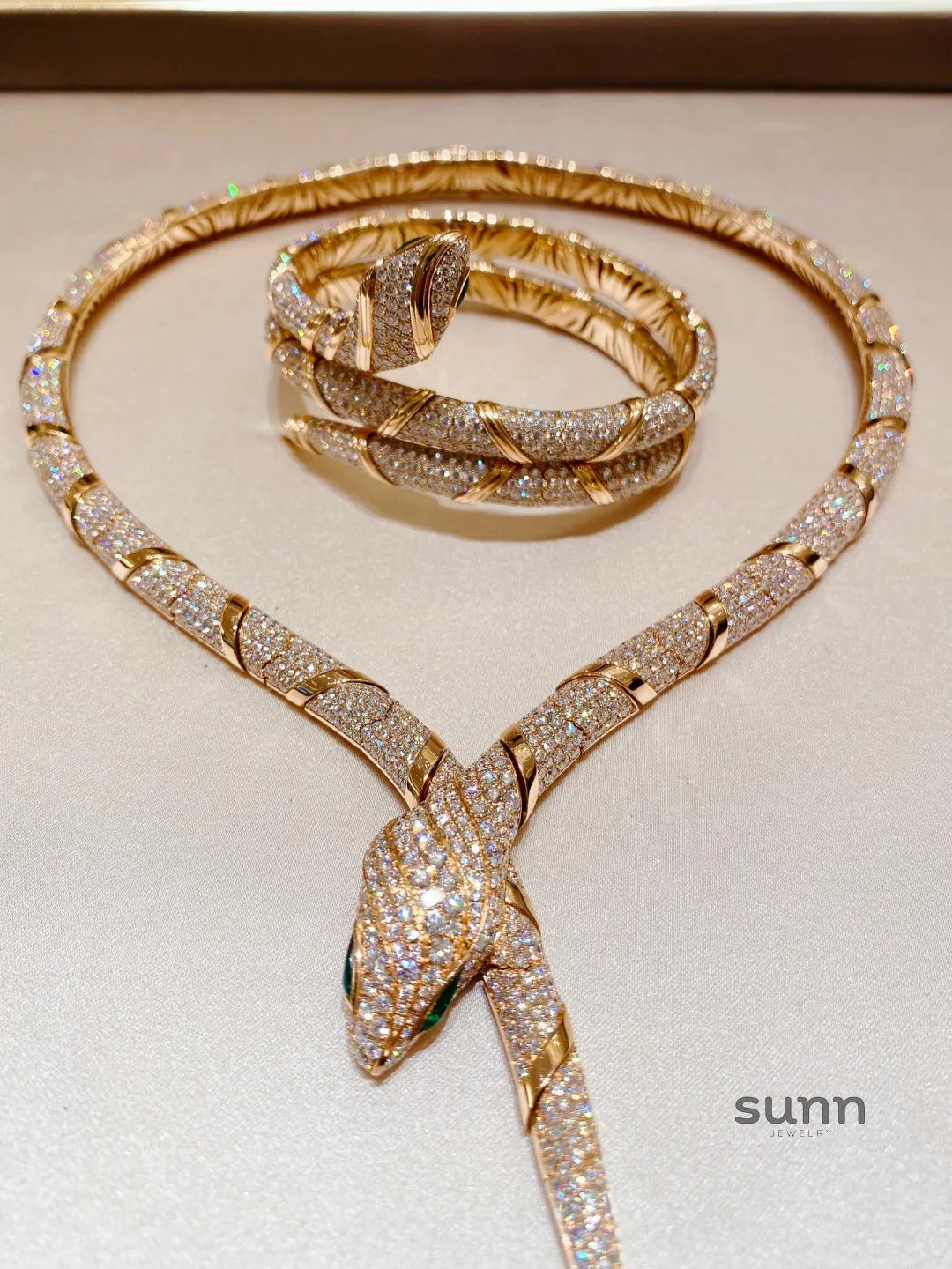 Kiera Serpent Diamond Necklace