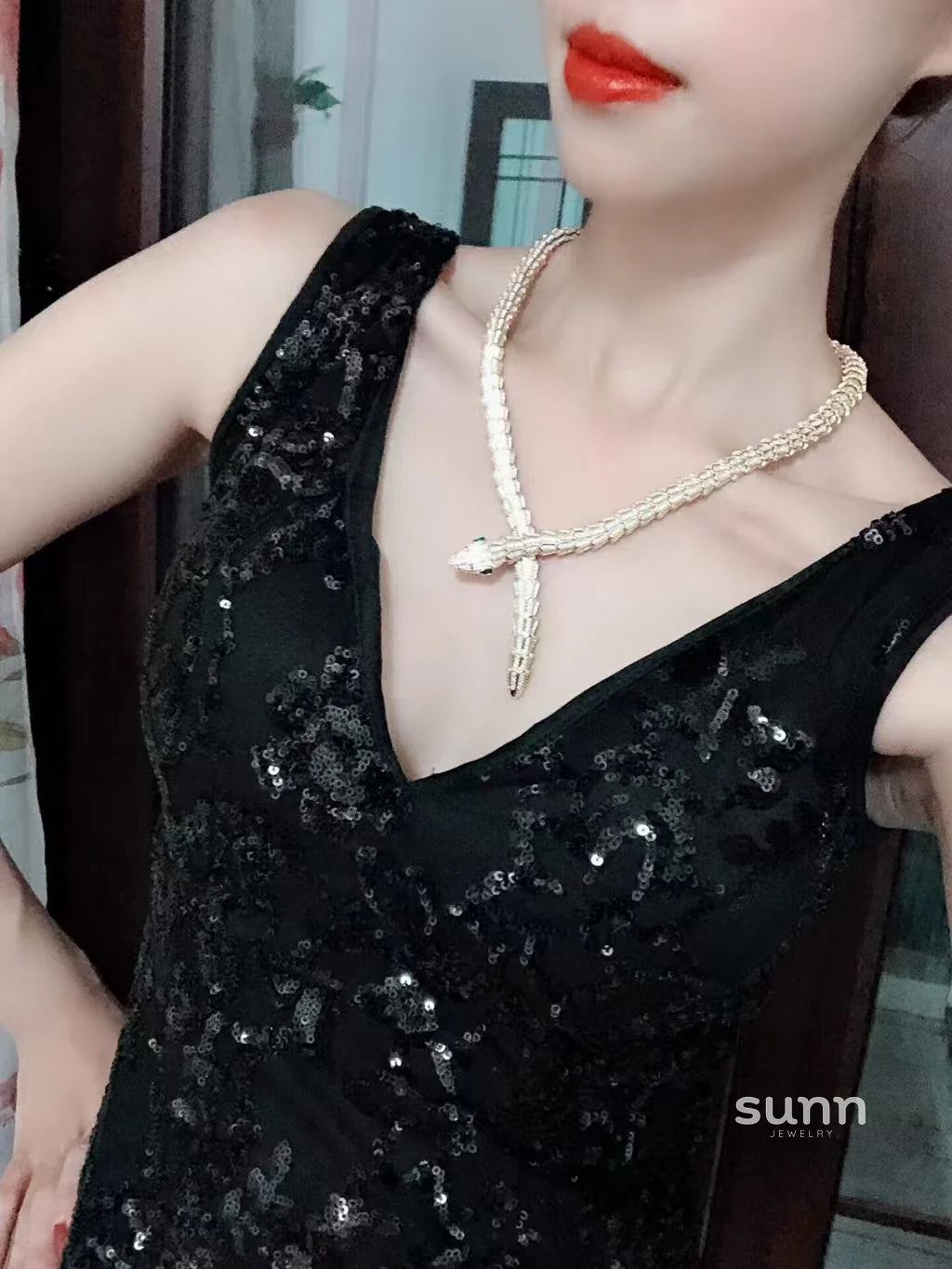 Kiera Serpent Diamond Necklace