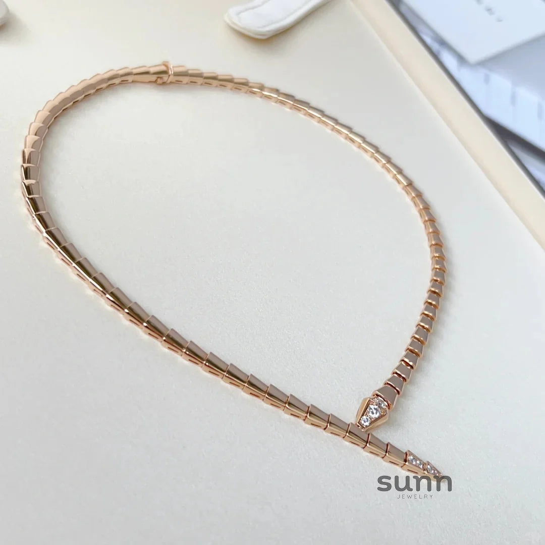 Kiera Serpent Diamond Necklace