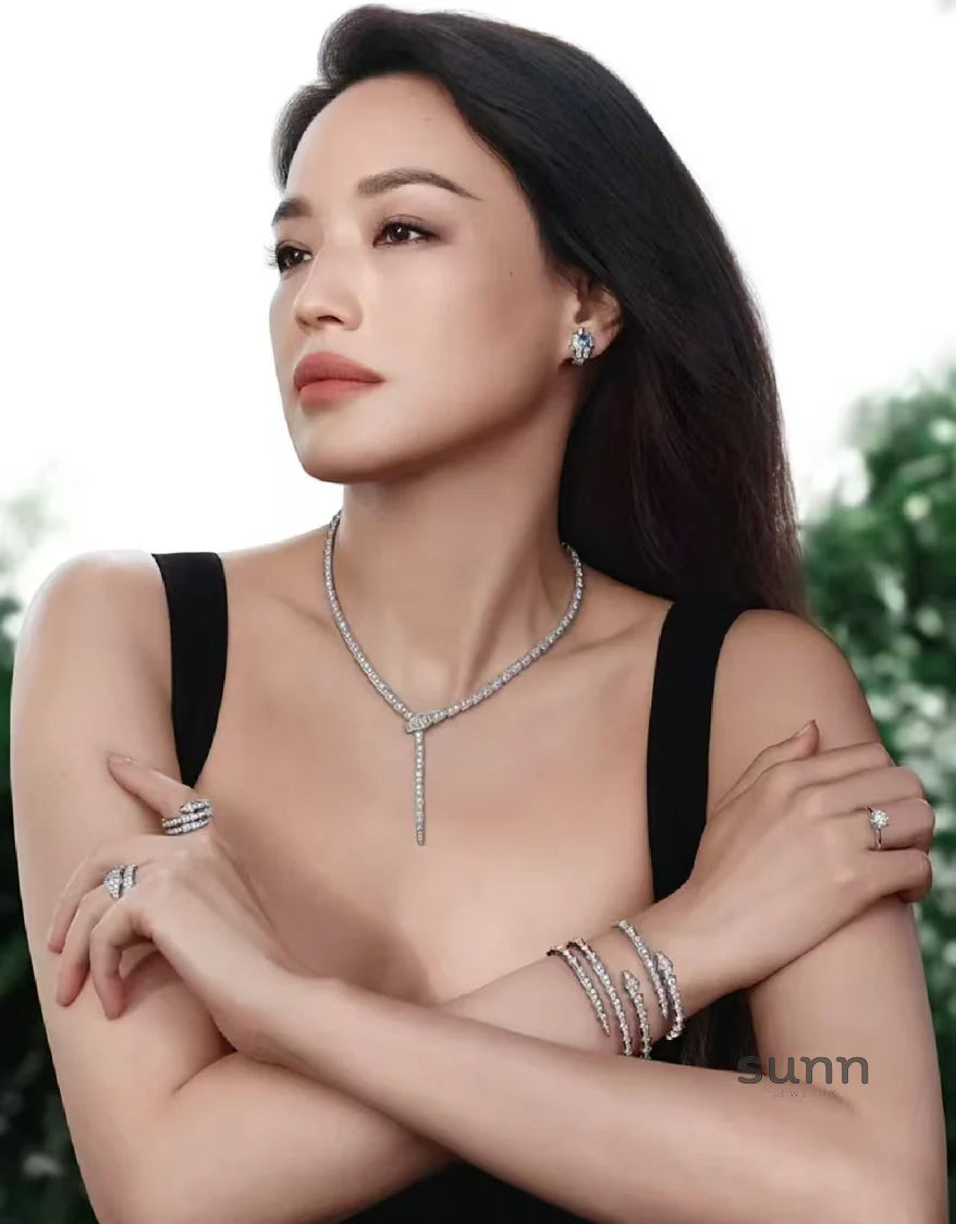 Kiera Serpent Diamond Necklace