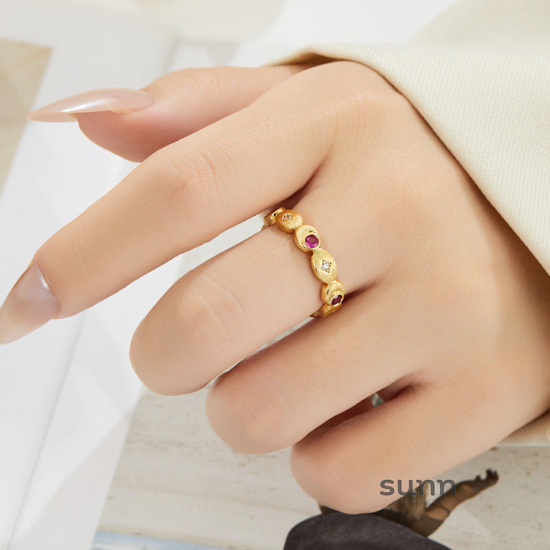 Kierstyn Zircon Chain Adjustable Ring [WQURWSTA]