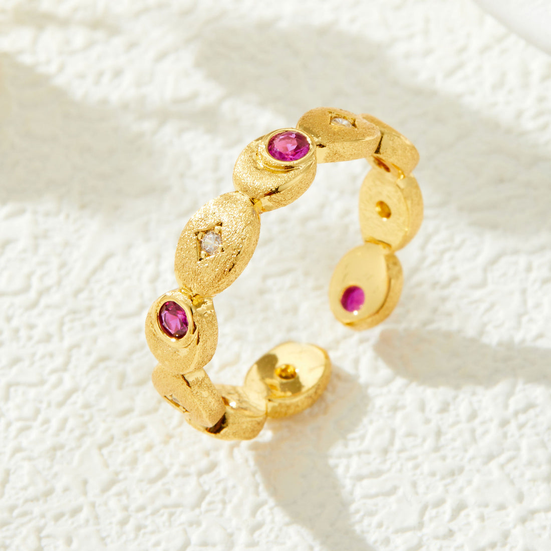Kierstyn Zircon Chain Adjustable Ring [WQURWSTA]