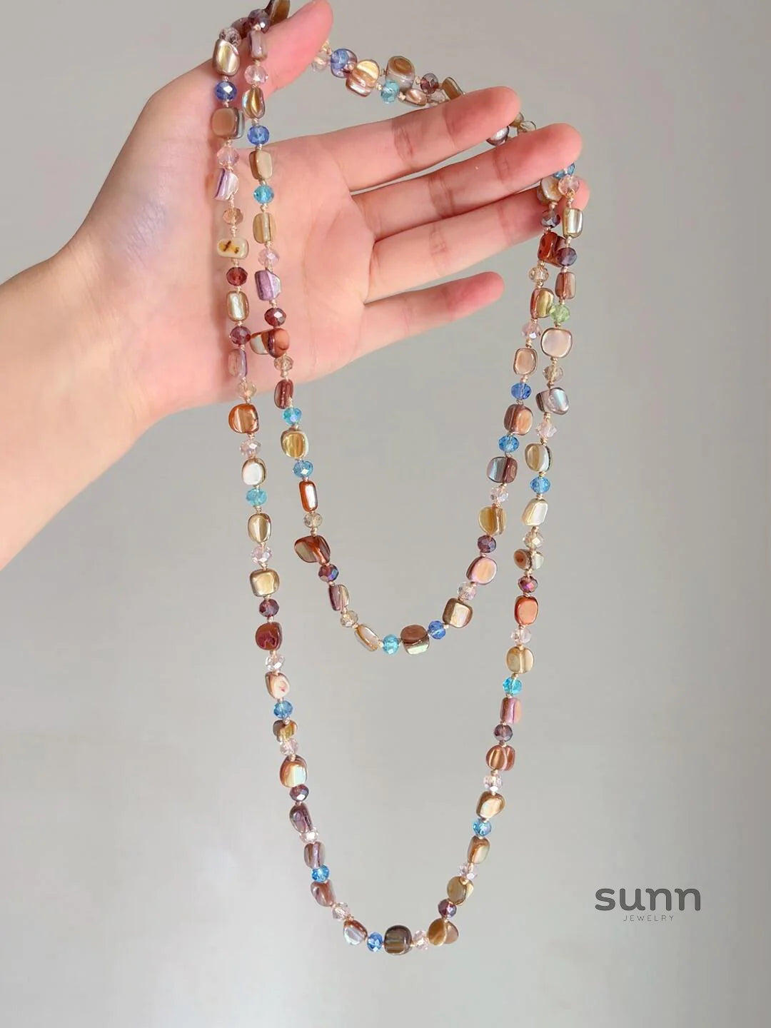 Killian Colorful Layered Shell Necklace