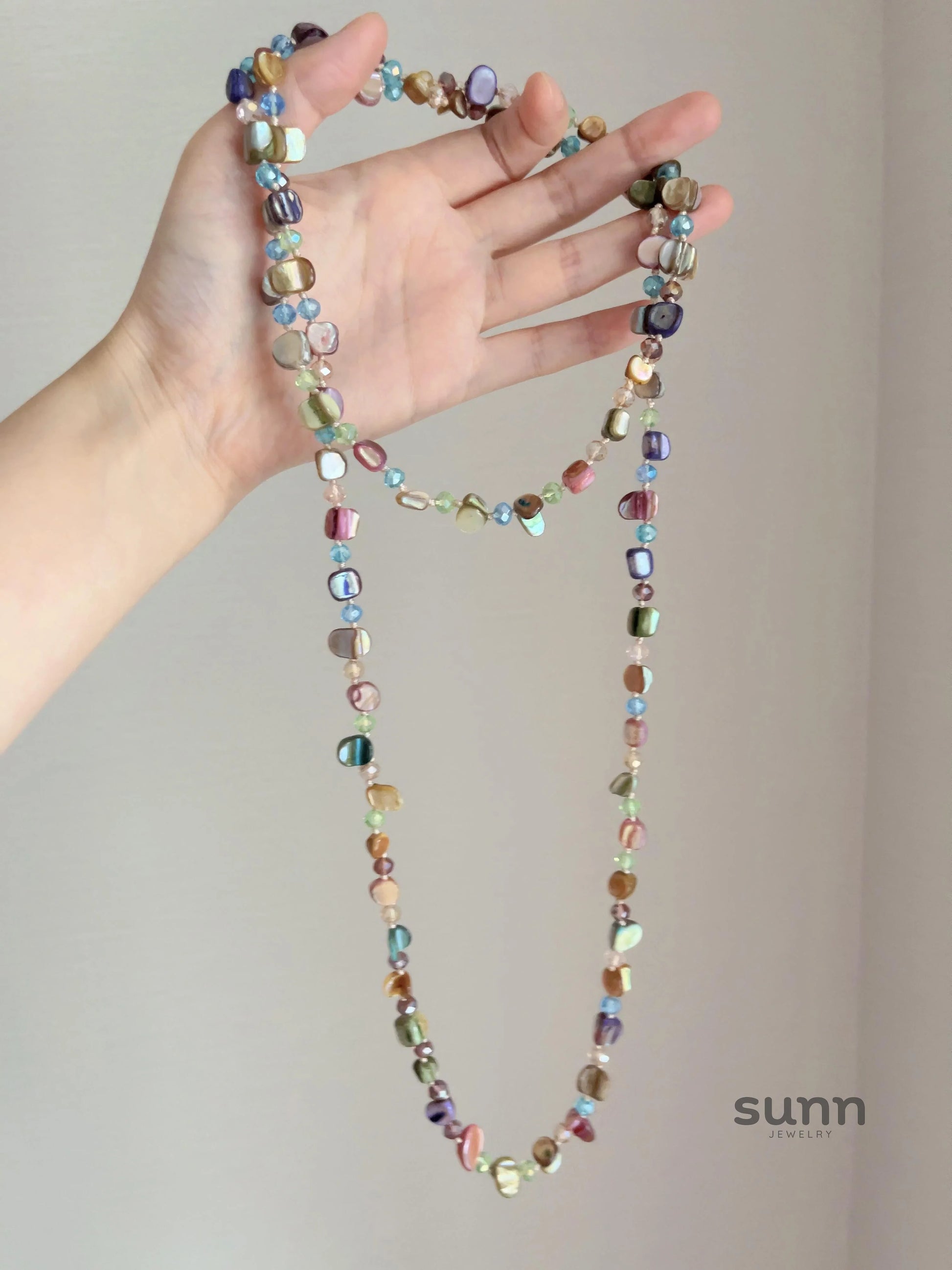 Killian Colorful Layered Shell Necklace