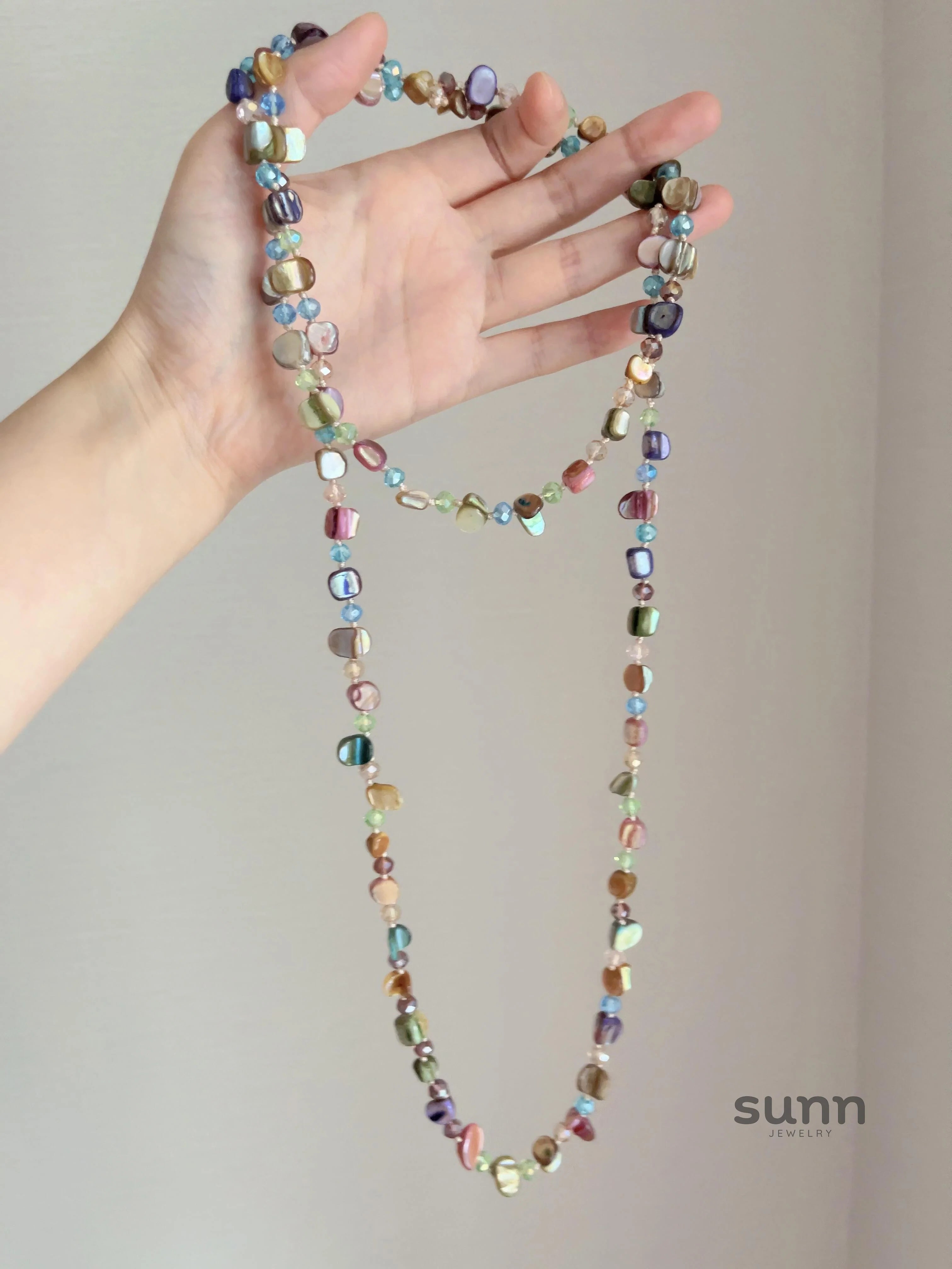 Killian Colorful Layered Shell Necklace