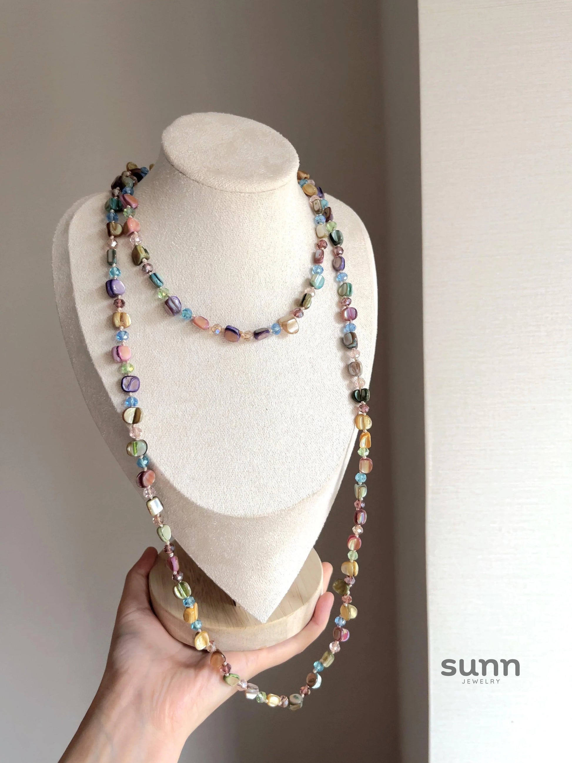 Killian Colorful Layered Shell Necklace