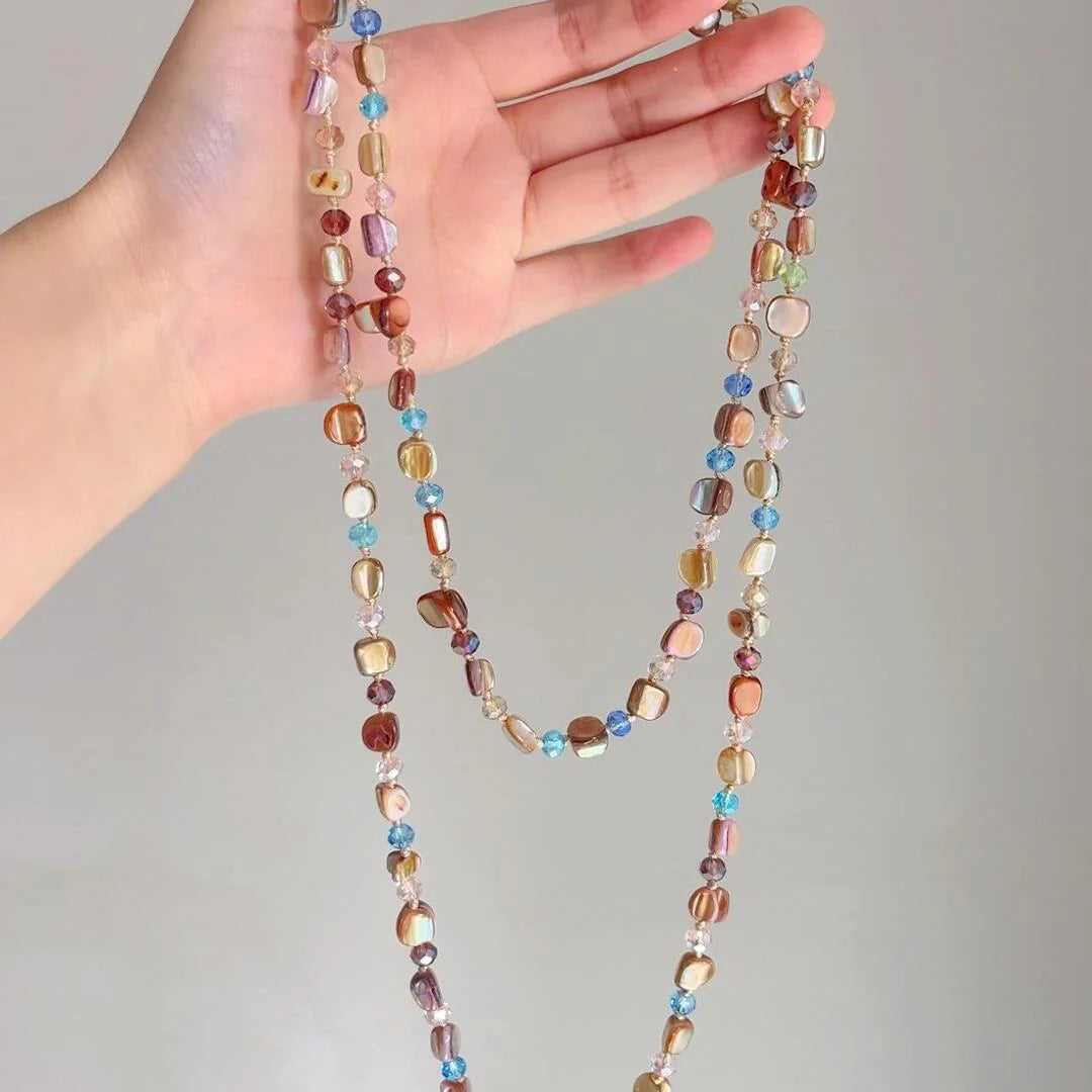 Killian Colorful Layered Shell Necklace