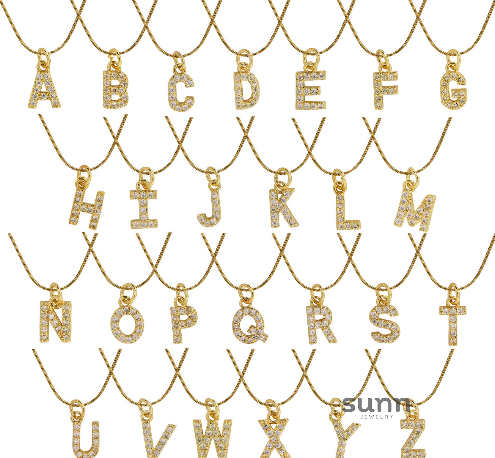 Killian Initial Zircon Necklace [LEPMDPAU]