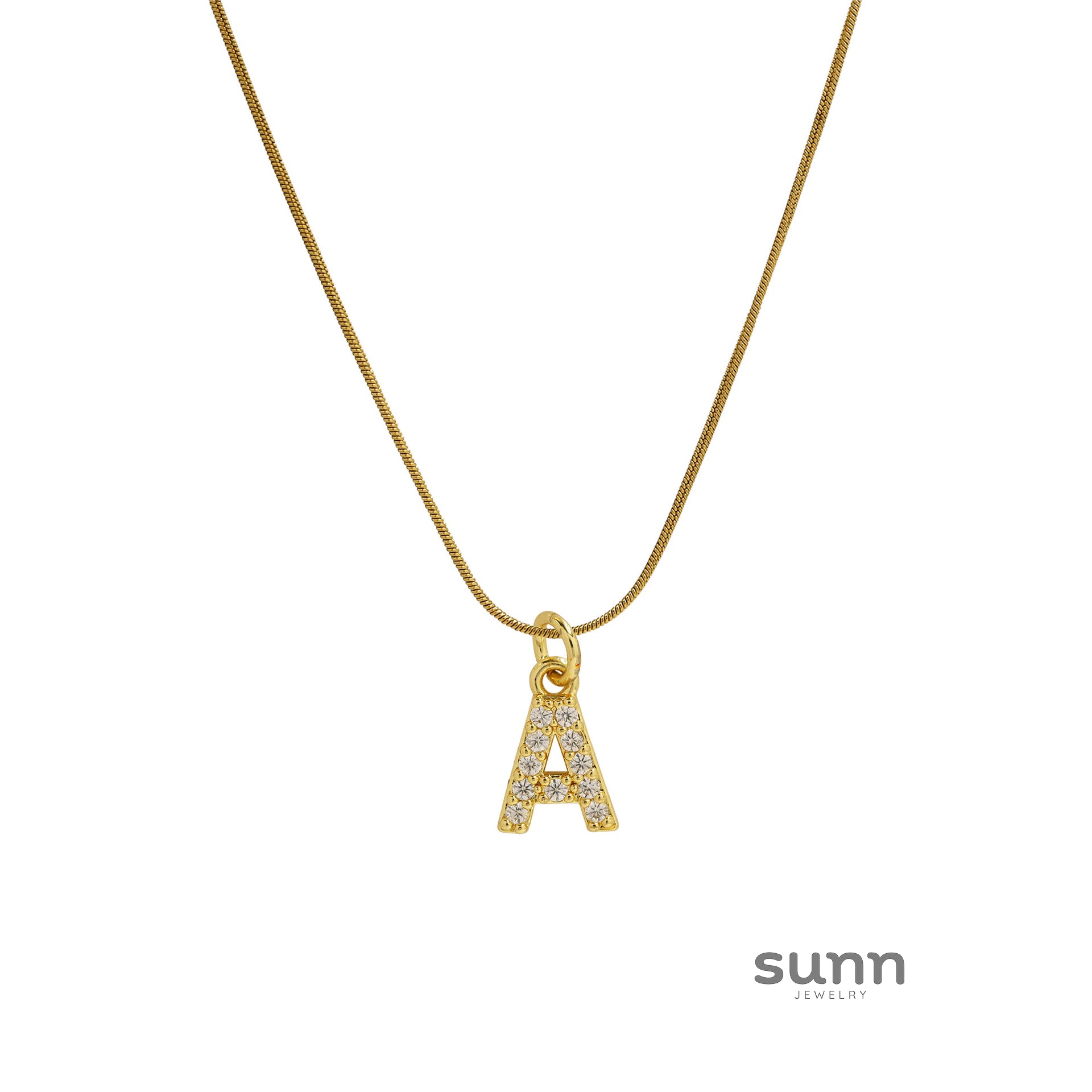 Killian Initial Zircon Necklace [GXZ5ULWL]