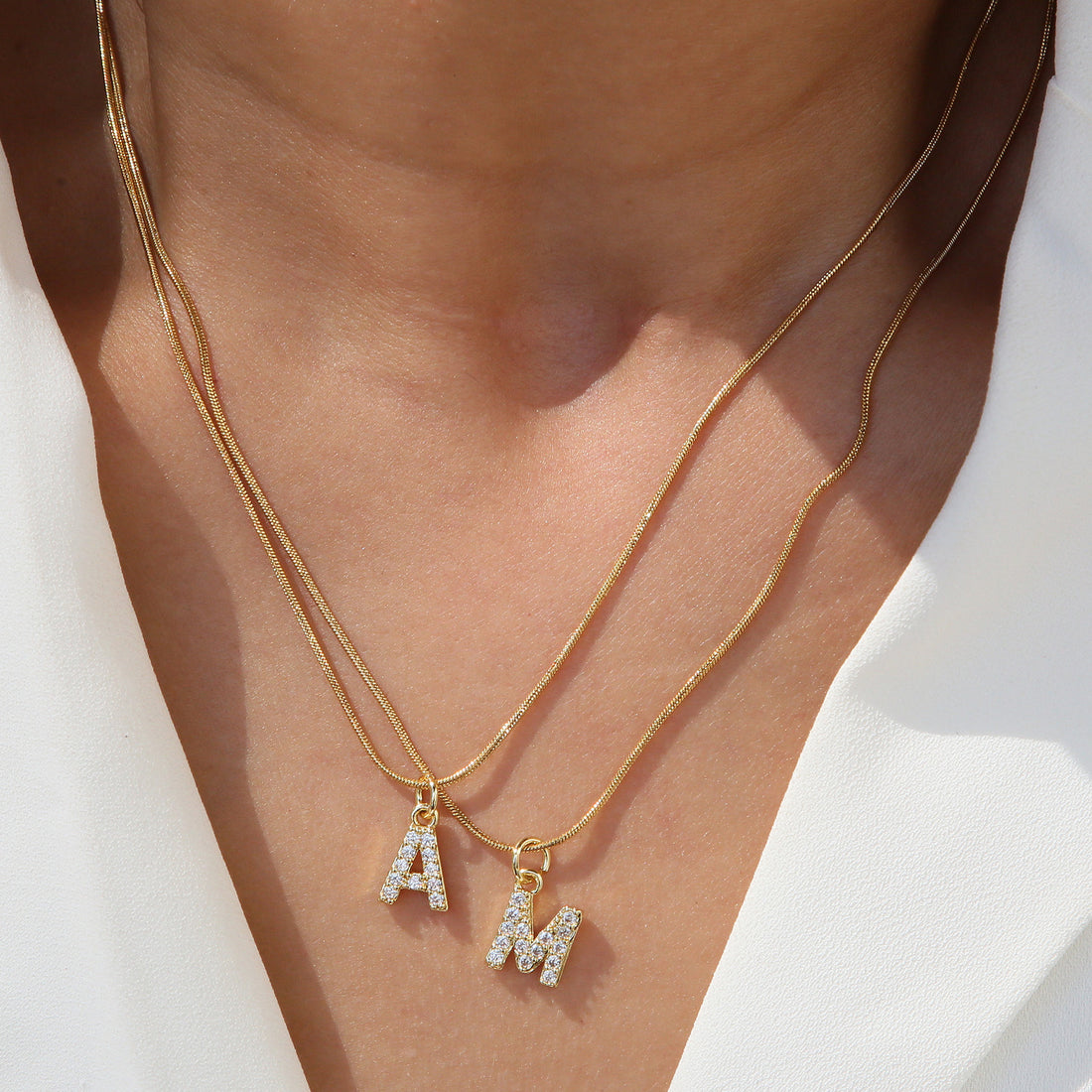 Killian Initial Zircon Necklace [X5DXRI01]