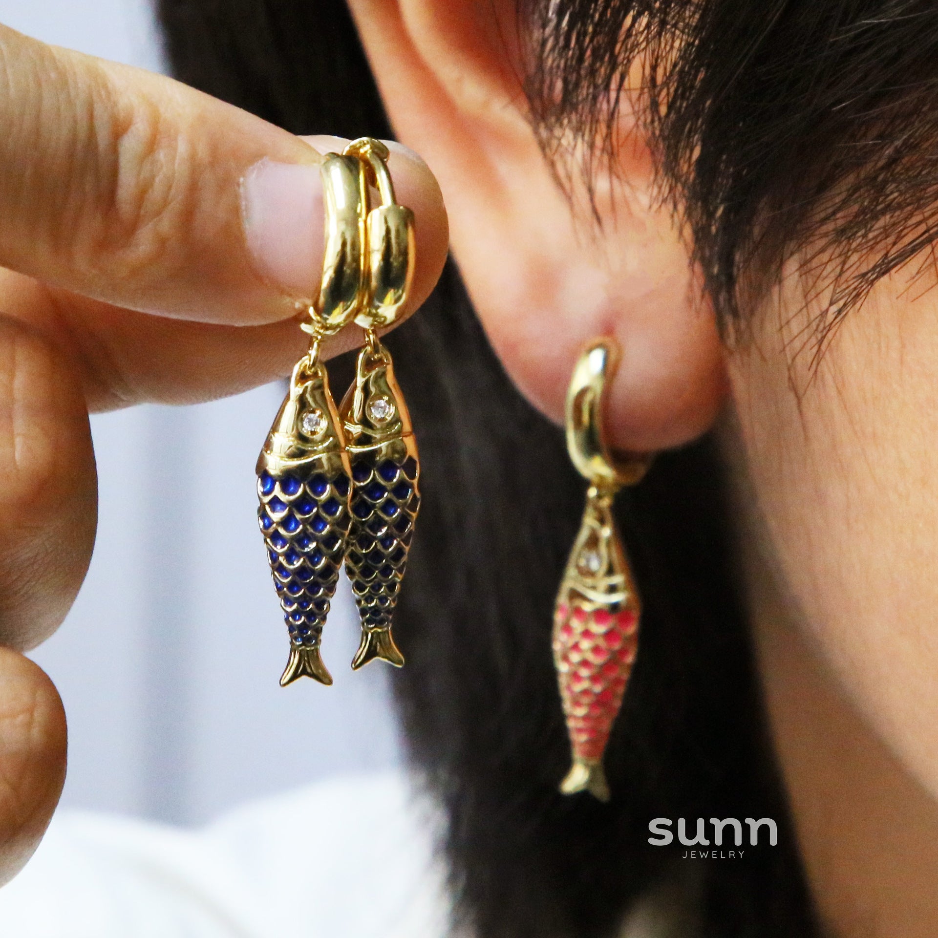 Kim Colorful Koi Earrings [YQ0W2XR7]