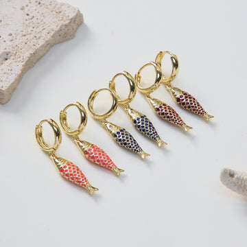 Kim Colorful Koi Earrings [T8ETWMP0]