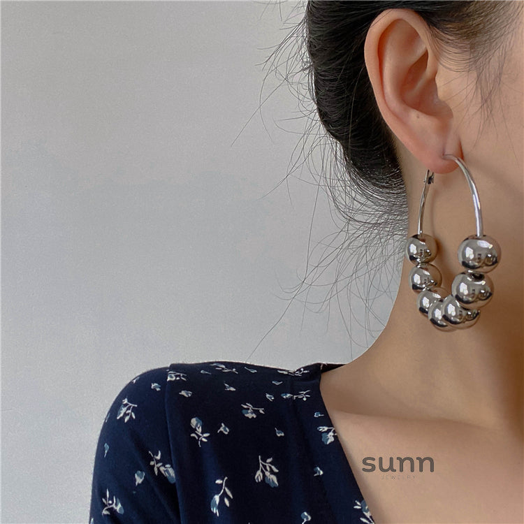 Kimber Sculptural Hoop Earrings [46EHBTND]