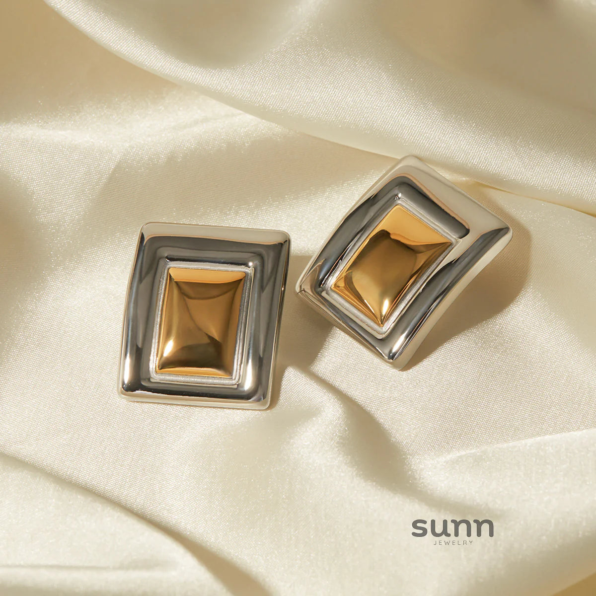 Kimberly Colorblock Geometric Earrings