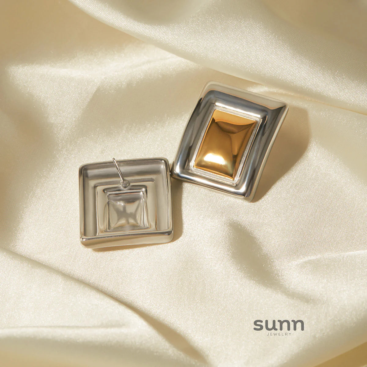 Kimberly Colorblock Geometric Earrings