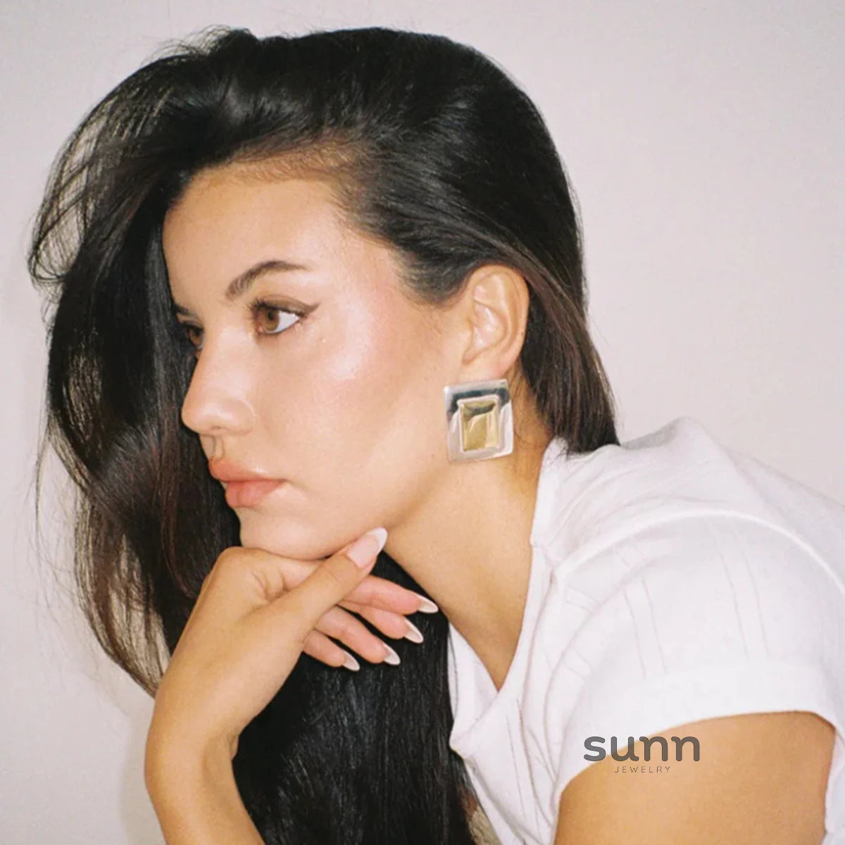 Kimberly Colorblock Geometric Earrings