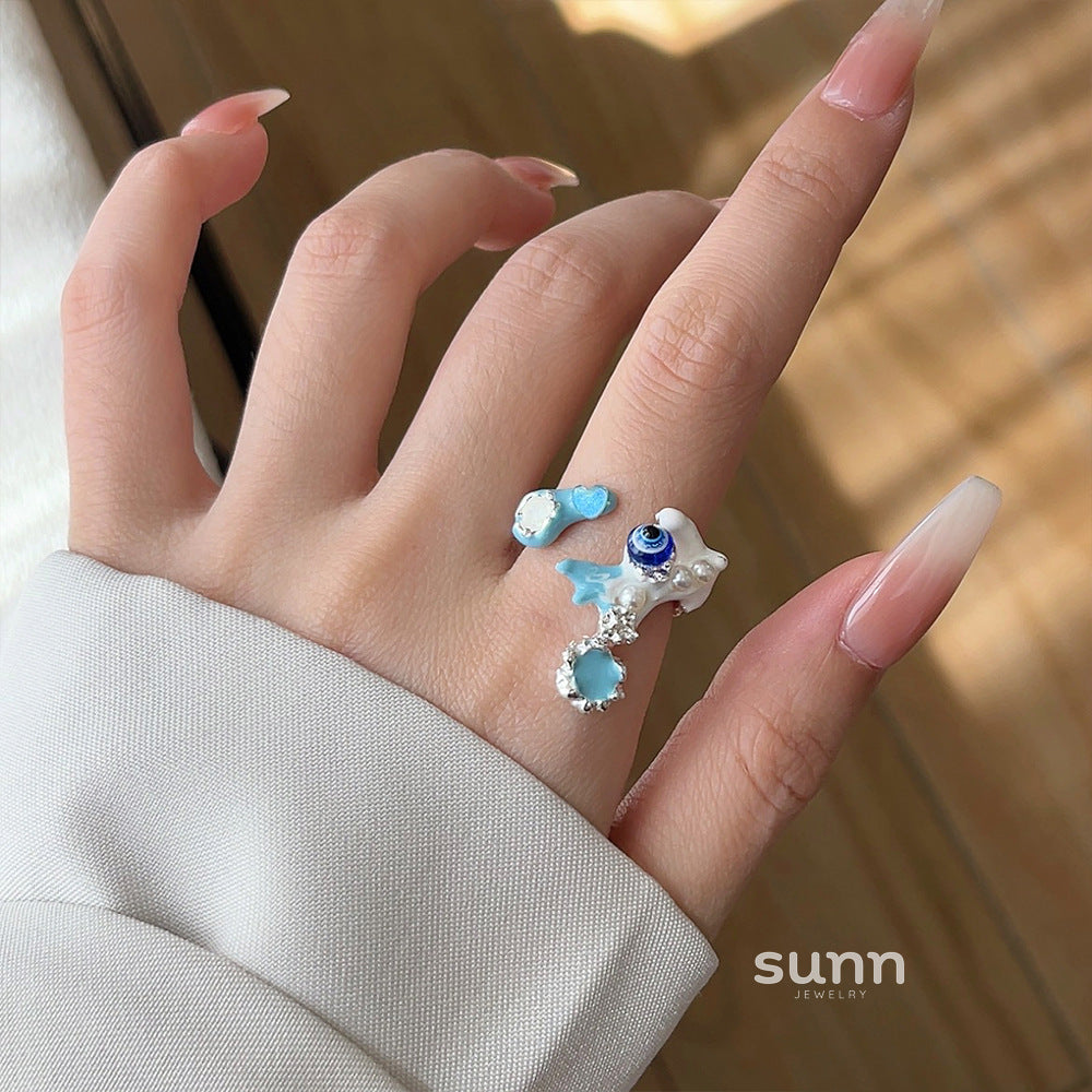 Kimberlyn Enamel Eye Ring [UVMCGQPK]