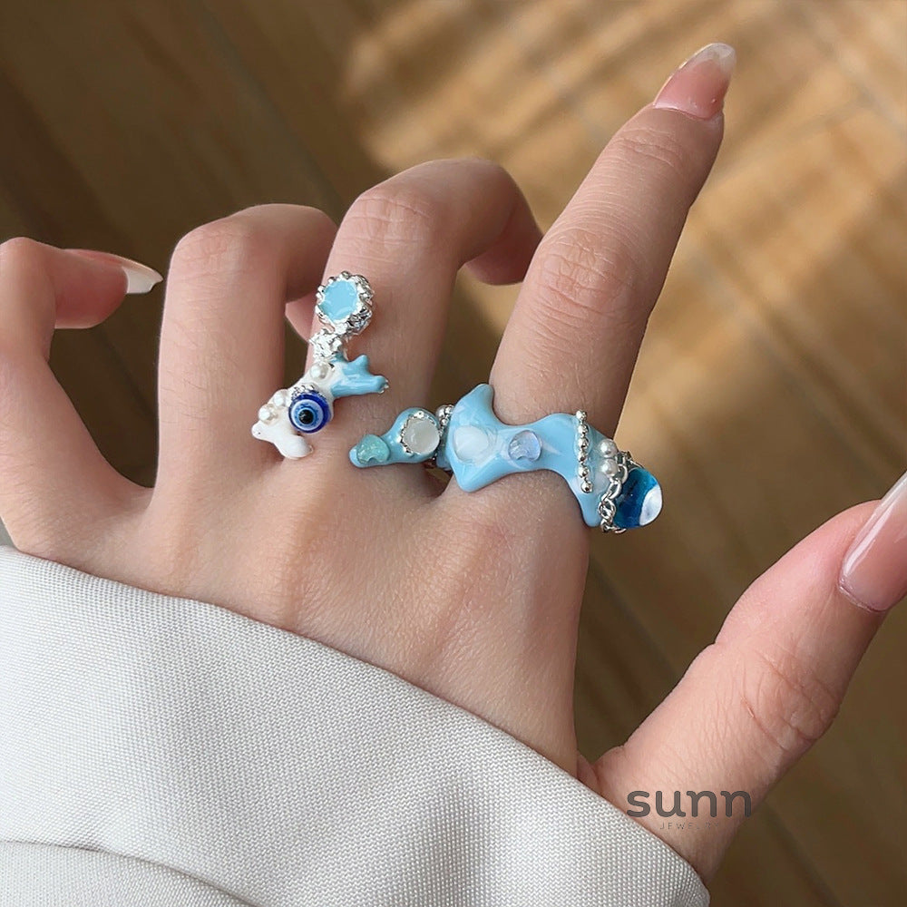 Kimberlyn Enamel Eye Ring [CPDHQ7XZ]