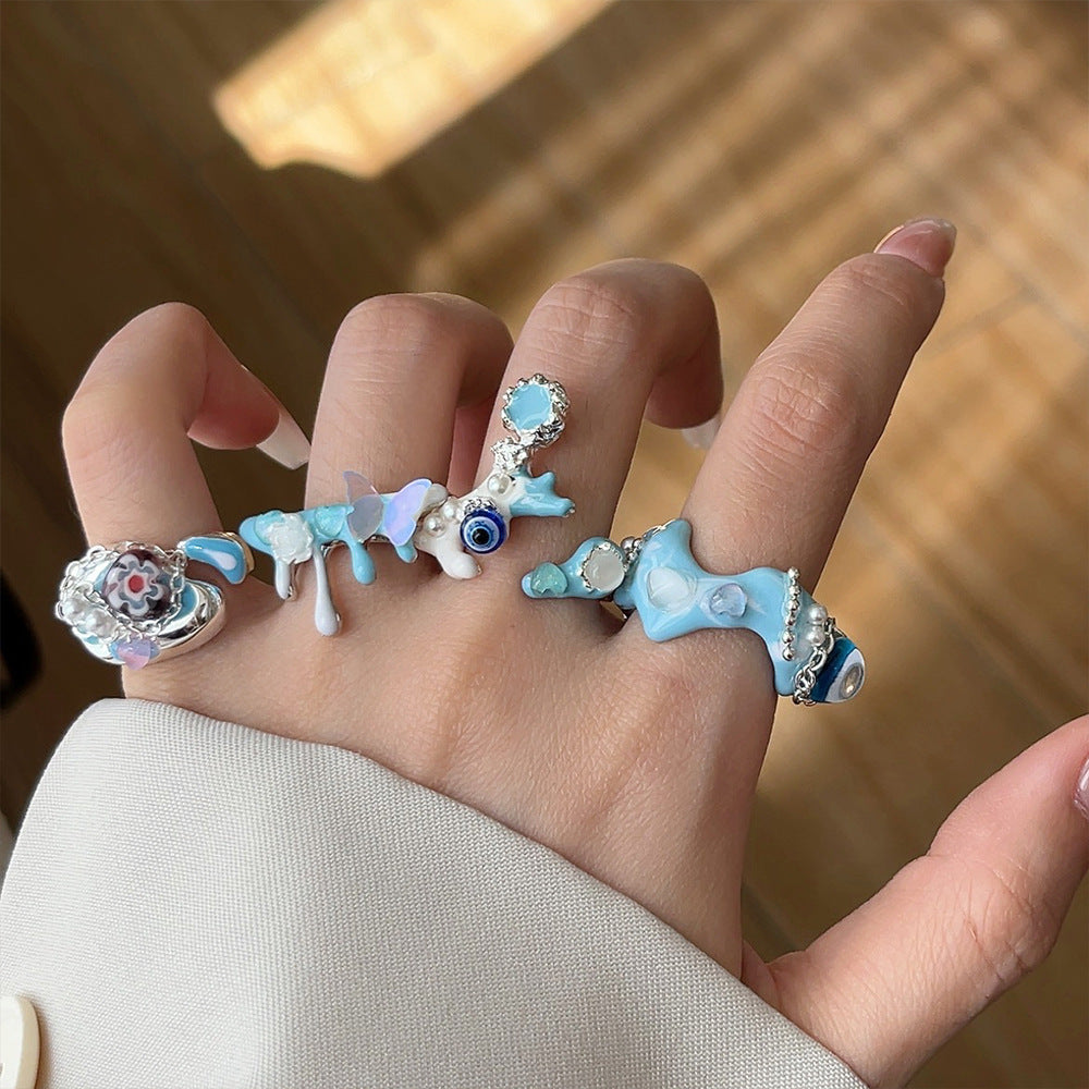 Kimberlyn Enamel Eye Ring [CPDHQ7XZ]